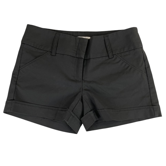 Kenar Black Flat Front Shorts - Picture 1 of 8